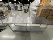 84" x 30" Work Table with Undershelf no Backsplash