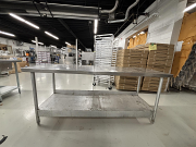 78" x 30" Work Table with Undershelf no Backsplash