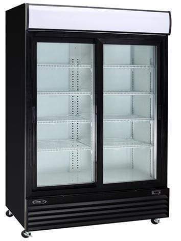 Kool-It KSM-42 - 52" Double Sliding Glass Door Display Cooler - 34.1 Cu. Ft.