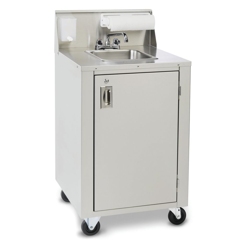 Crown Verity CV-PHS-4 Stainless Steel Portable Hand Sink With Water Heater