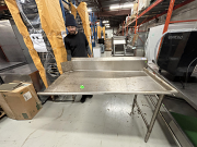 60" Stainless Steel Clean Dish Table - Right side 60" Stainless Steel Clean Dish Table - Right side