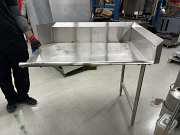 70" Stainless Steel Clean Dish Table - right side 70" Stainless Steel Clean Dish Table - right side