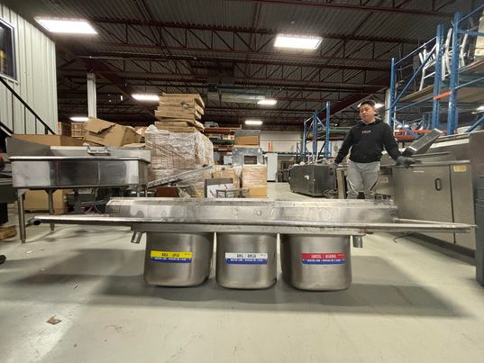 3 compartment sink with double drain board 3 compartment sink with double drain board