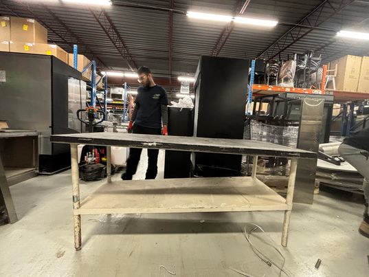 work table with undershelf