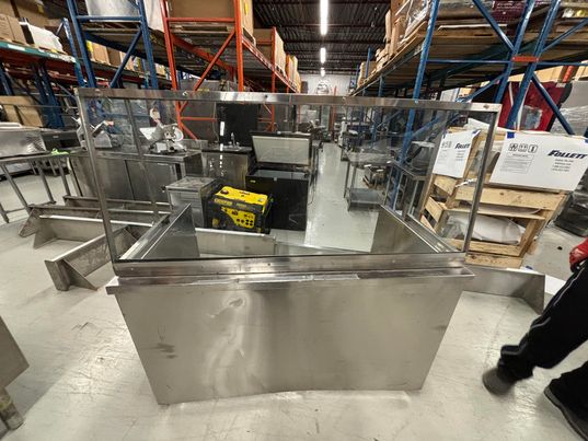 Glass sneeze guard stainless steel front cover Glass sneeze guard stainless steel front cover