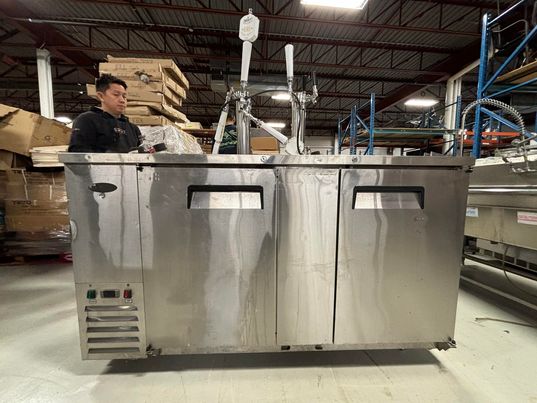 68" Dual Faucet Beer Dispenser Keg Cooler - Stainless Steel 68" Dual Faucet Beer Dispenser Keg Cooler - Stainless Steel