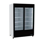 Kool-It KSM-40 - 47.5" Double Sliding Glass Door Display Cooler - 33 Cu. Ft.